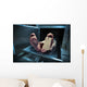 Feet on a morgue table with toe tag with dramatic lighting Wall Mural