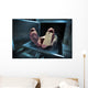 Feet on a morgue table with toe tag with dramatic lighting Wall Mural