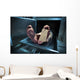 Feet on a morgue table with toe tag with dramatic lighting Wall Mural