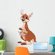 Kangaroo mom and babies Wall Decal