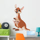 Kangaroo mom and babies Wall Decal