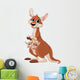 Kangaroo mom and babies Wall Decal