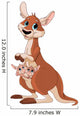 Kangaroo mom and babies Wall Decal