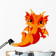 Cute baby dragon Wall Decal