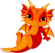 Cute baby dragon Wall Decal