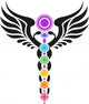 Zen Caduceus Chakras Wall Decal