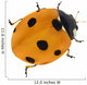 Illustration with Orange Seven Ponts Ladybug on White Wall Decal