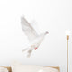 white isolated pigeon illustration Wall Decal