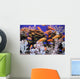 Aquarium With Bright Small Fishes and Corals Wall Mural