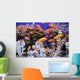 Aquarium With Bright Small Fishes and Corals Wall Mural