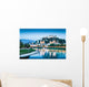 Salzburg skyline with river Salzach at dusk, Austria Wall Mural