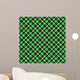 Seamless Green Plaid Pattern Wall Decal