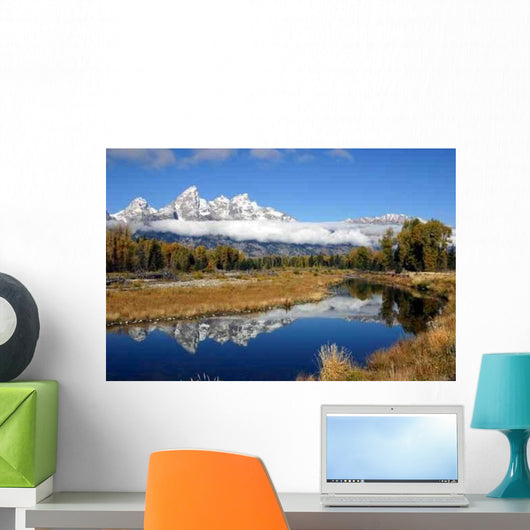 Grand Tetons National Park Low Clouds Wall Decal