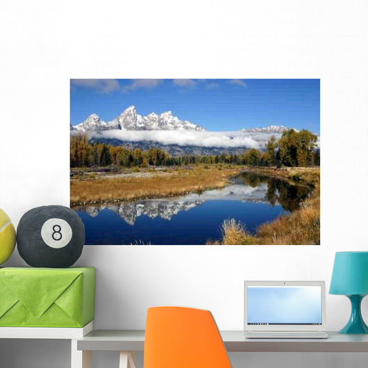 Grand Tetons National Park Low Clouds Wall Decal