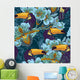 Seamless Tropical Toucan Pattern Wall Decal
