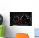 Closeup shot of a speedometer and tachometer of a modern car. Wall Mural