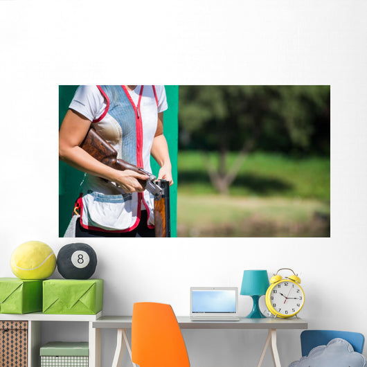 Skeet Clay Shooter Reloading Wall Decal