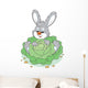 Bunny with a cabbage Wall Decal