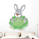 Bunny with a cabbage Wall Decal