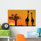 giraffes in Africa Wall Mural