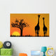 giraffes in Africa Wall Mural