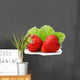 Ripe Strawberries with Leaves