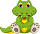 Cute Baby Crocodile Wall Decal