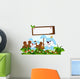 Cute Couple Rabbit Cartoon Wall Decal