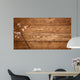 Flowers Wood Texture Wall Decal