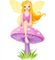 Cute Fairy on the Mushroom Wall Decal