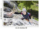 Happy Woman Climbing Rock Wall Decal