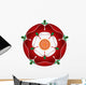 Tudor Dynasty Rose – vector shaded illustration – English Symbol Wall Decal