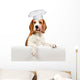 beagle on white background Wall Decal