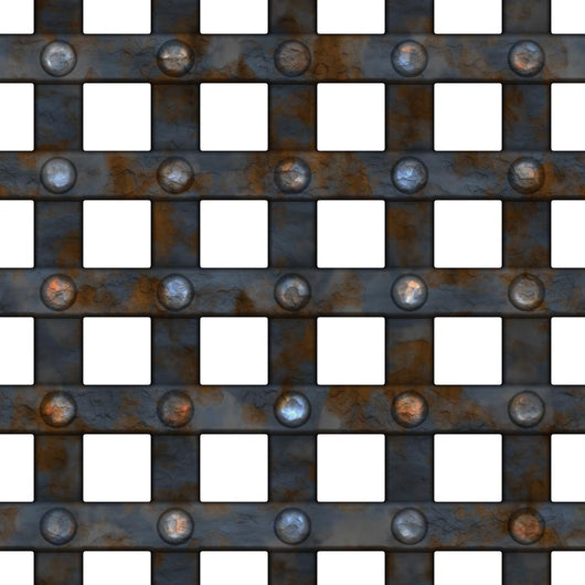 Rusty Metal Jail Window