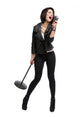 female rock singer Wall Decal