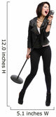 female rock singer Wall Decal