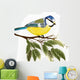 Background with vector detailed bird Wall Decal