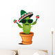 Cactus with a Sombrero and Maracas Wall Decal