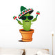 Cactus with a Sombrero and Maracas Wall Decal