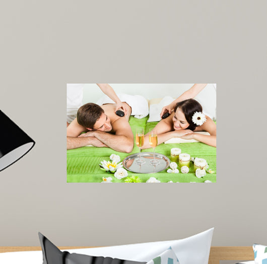Couple Enjoying Hot Stone