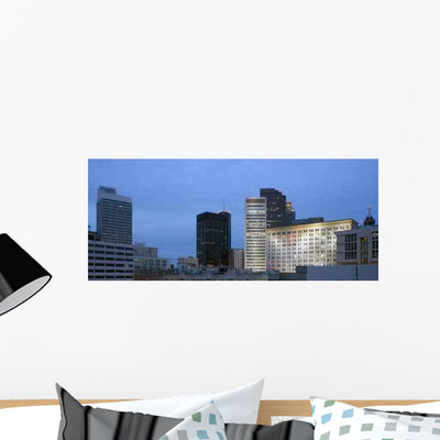 Downtown Atlanta Wall Decal shown on a wall