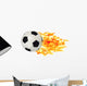 Soccer Ball in Flames Wall Decal