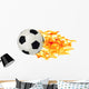 Soccer Ball in Flames Wall Decal