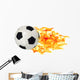 Soccer Ball in Flames Wall Decal