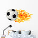 Soccer Ball in Flames Wall Decal