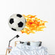 Soccer Ball in Flames Wall Decal