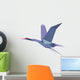 Elegant origami flying crane or heron Wall Decal
