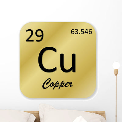 Copper Element Wall Decal shown on a wall