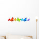Rainbow Butterflies Wall Decal