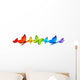 Rainbow Butterflies Wall Decal
